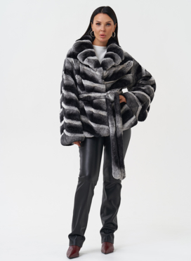 Женская шуба из меха кролика