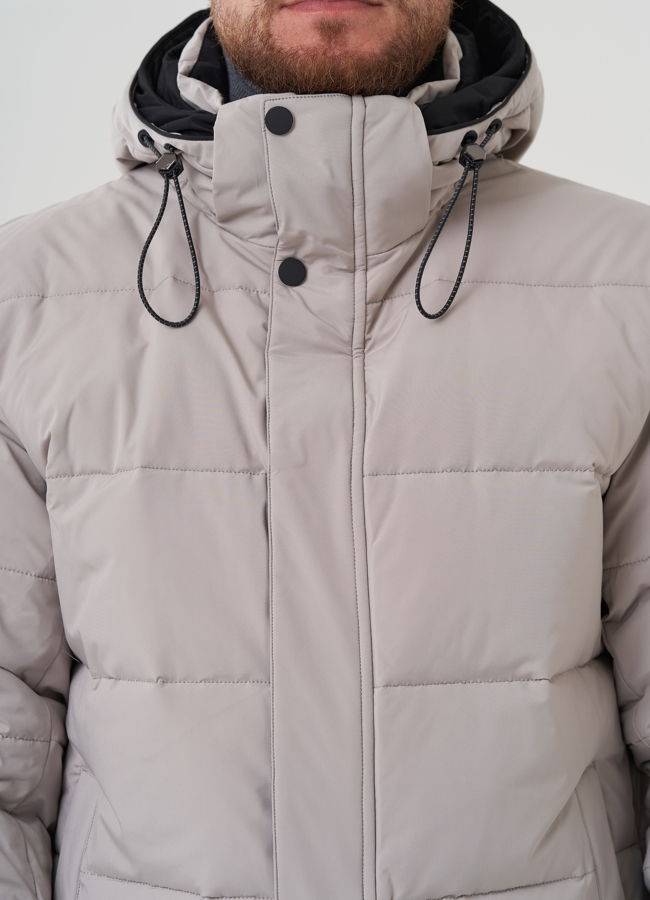 Пуховик мужской с капюшоном  модель № 81489 универмаг малина