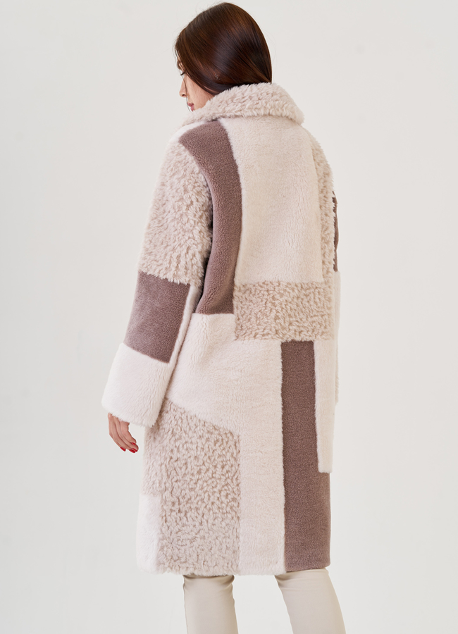 фото Женское пальто из искусственного меха  модель № 23441