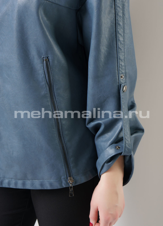 Куртка из эко кожи с капюшоном модель № 582 универмаг малина