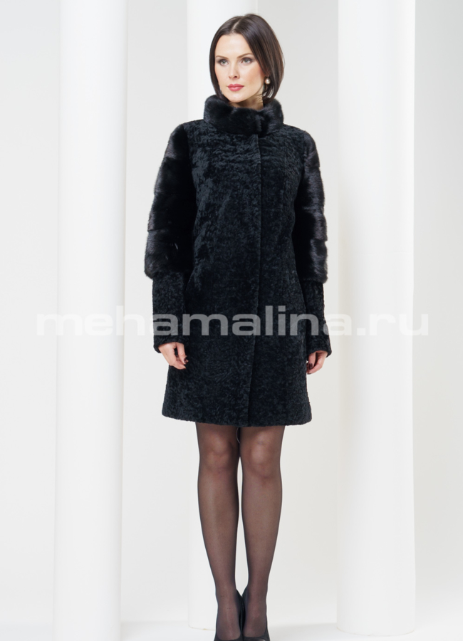 Шуба астраган с норкой модель № S-318 в рассрочку