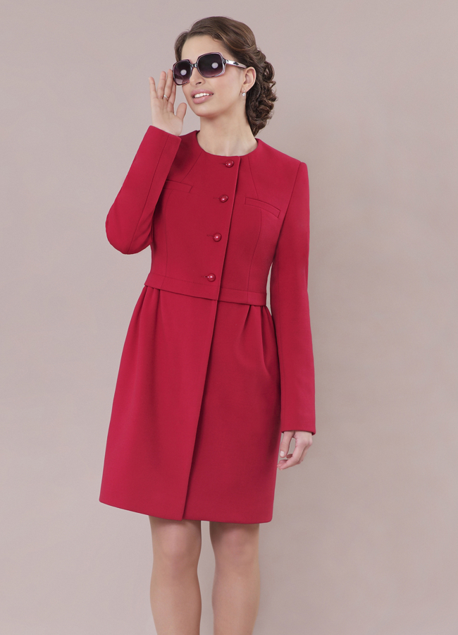 Пальто из турецкого велюра модель № М-370 меха малина Пальто из турецкого велюра модель № М-370 меха малина