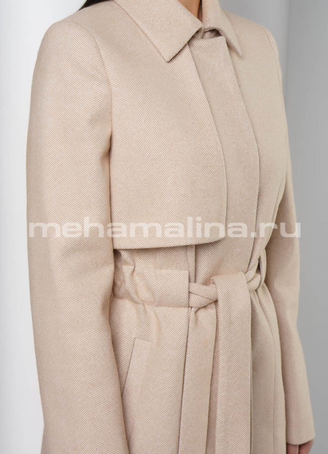 Женское пальто с отложным воротником модель № 518 в рассрочку