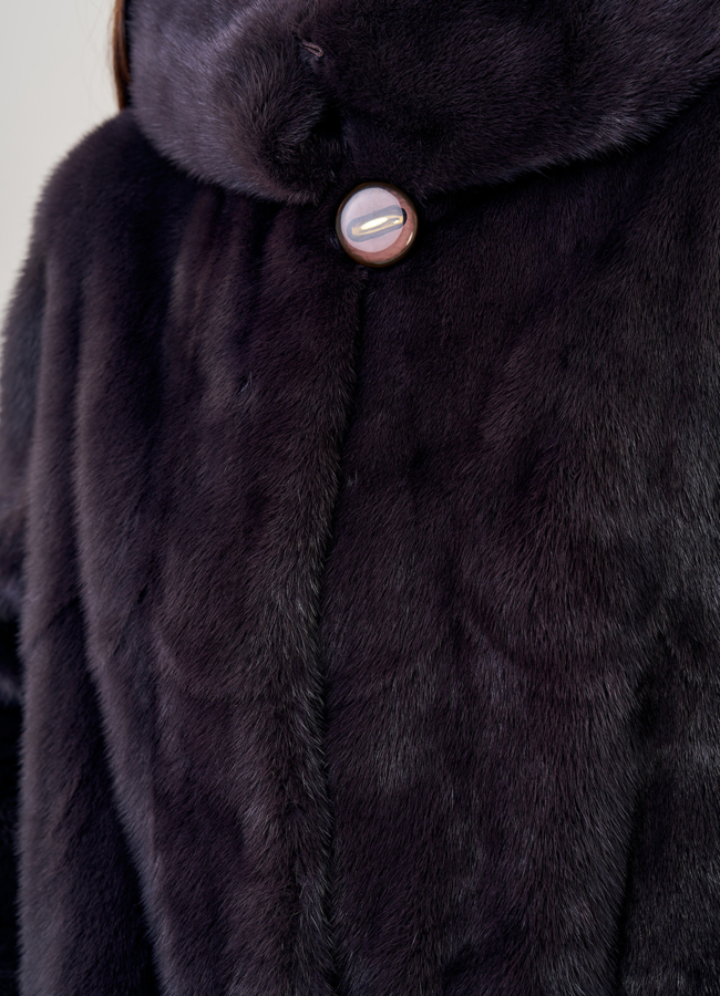 Длинная классическая шуба модель № 78849 в рассрочку