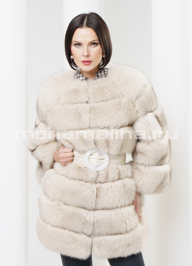 Шуба из песца модель № S-322 универмаг малина