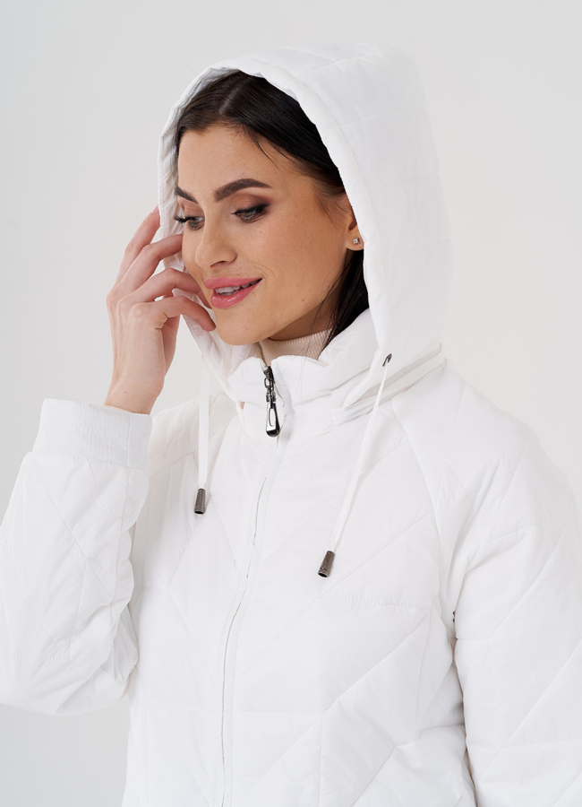 Женское полупальто с капюшоном  модель № 24331 универмаг малина