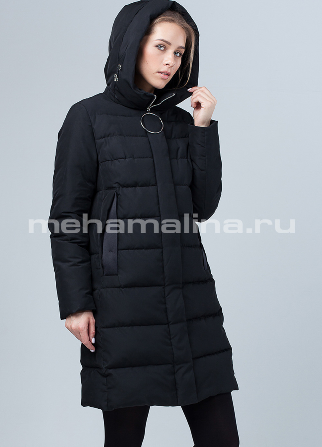 Пуховик Clasna модель № П-237 меха малина