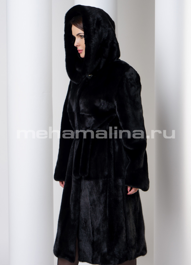 Шуба из скандинавской норки модель № S-555 универмаг малина