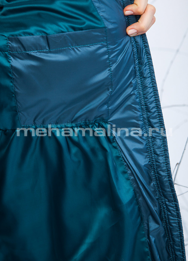 Зимний приталенный пуховик модель № П-195 в рассрочку