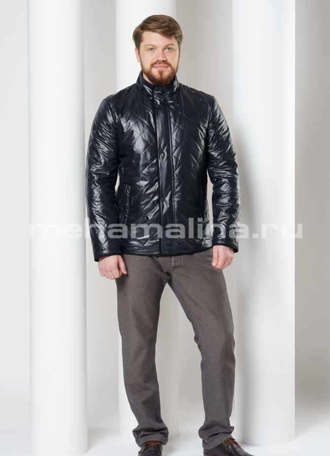 Куртка прямого силуэта с воротником стойка модель № 336 в кредит