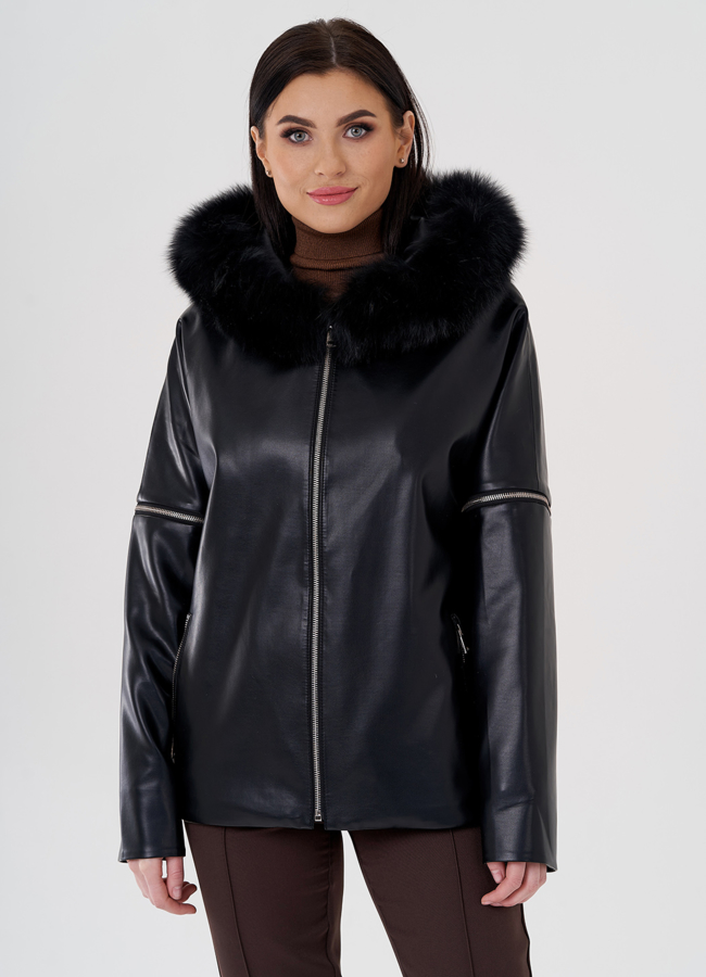 Женская куртка 2 в 1 трансформер с капюшоном  модель № 24211 универмаг малина