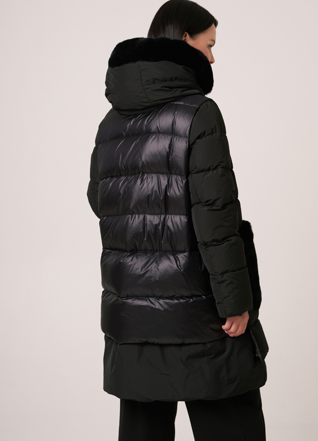 Зимний пуховик DiegoM с капюшоном  модель № Diego-M 704 в кредит