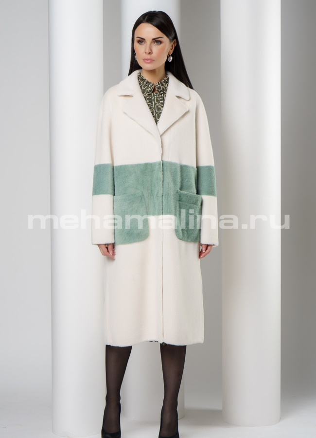 фото Женское ворсовое пальто модель № 17937