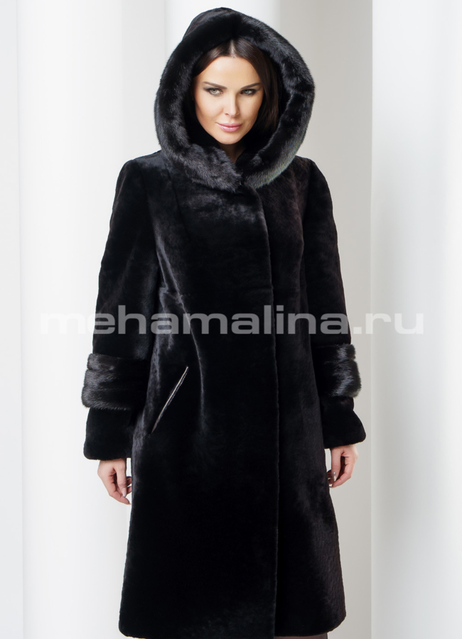 Шуба мутон модель № S-563 универмаг малина