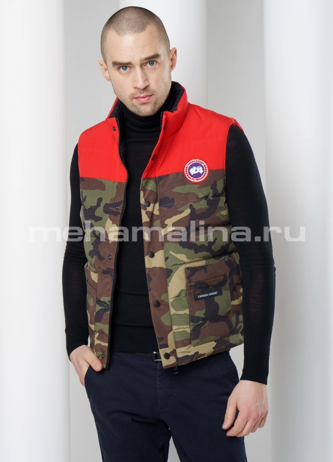 Жилет модель № KP-225 меха малина