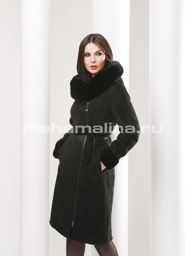 Дубленка из эко кожи модель № D-164 универмаг малина