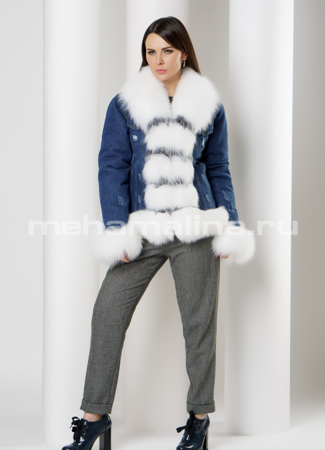 Джинсовая парка модель № 6012 в рассрочку