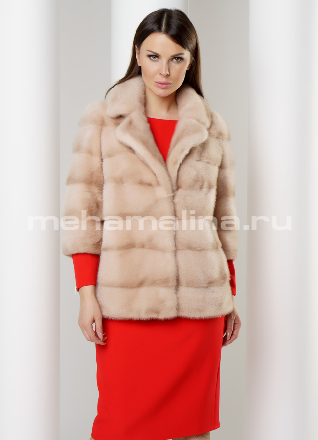 Норковая шуба модель № S-599 универмаг малина