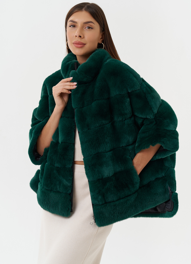 Женская шуба из меха кролика модель № 81804 универмаг малина