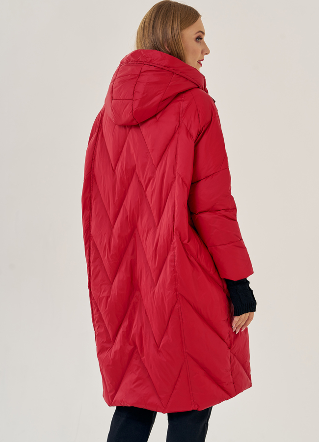 фото Женский пуховик оверсайз с капюшоном Malina Siberian модель № 23230