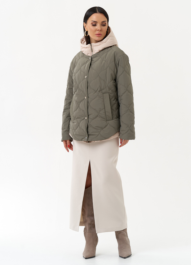 Женская утепленная куртка с капюшоном модель № 30084 универмаг малина