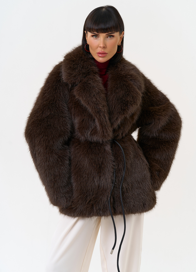 Женская шуба из эко меха с английским воротником модель № 31260 универмаг малина Женская шуба из эко меха с английским воротником модель № 31260 универмаг малина