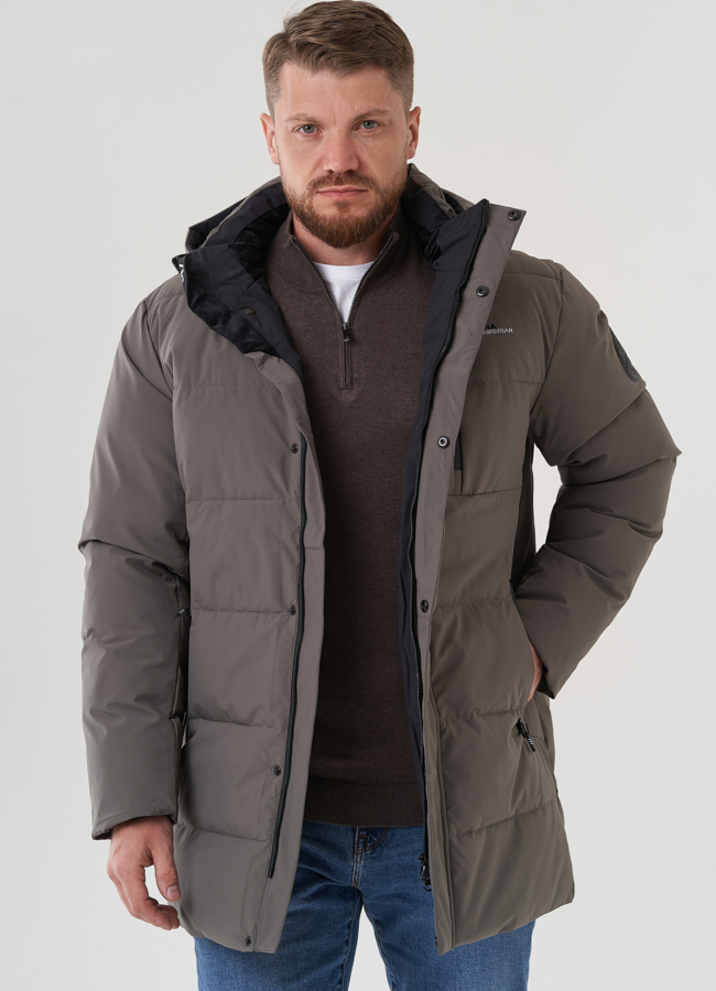 Пуховик мужской с капюшоном  модель № 82400, 82424 в кредит