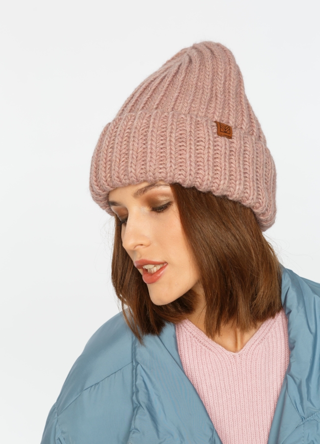 Шапка женская Marhatter с шерстью альпака  модель № 12116/2 меха малина