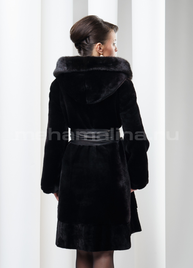 Шуба мутон, цвет коричневый модель № S-135 в рассрочку