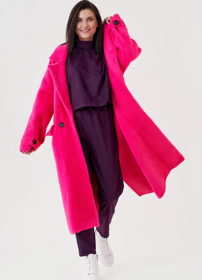 Длинный кардиган в цвете фуксия модель № 75698 универмаг малина