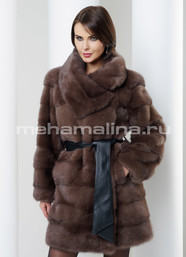 Шуба из норки модель № S-468 универмаг малина