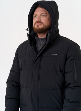 Мужской пуховик с капюшоном