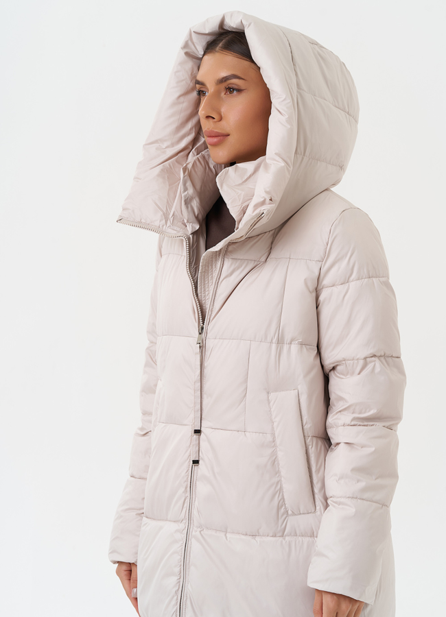 Женский пуховик с капюшоном модель № 28508 универмаг малина