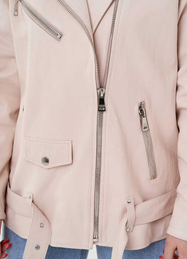 Куртка из светлой кожи модель № 24329 в кредит Куртка из светлой кожи модель № 24329 в кредит