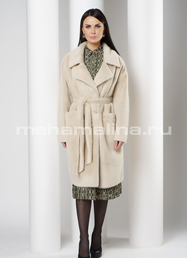 фото Женское ворсовое пальто модель № 058