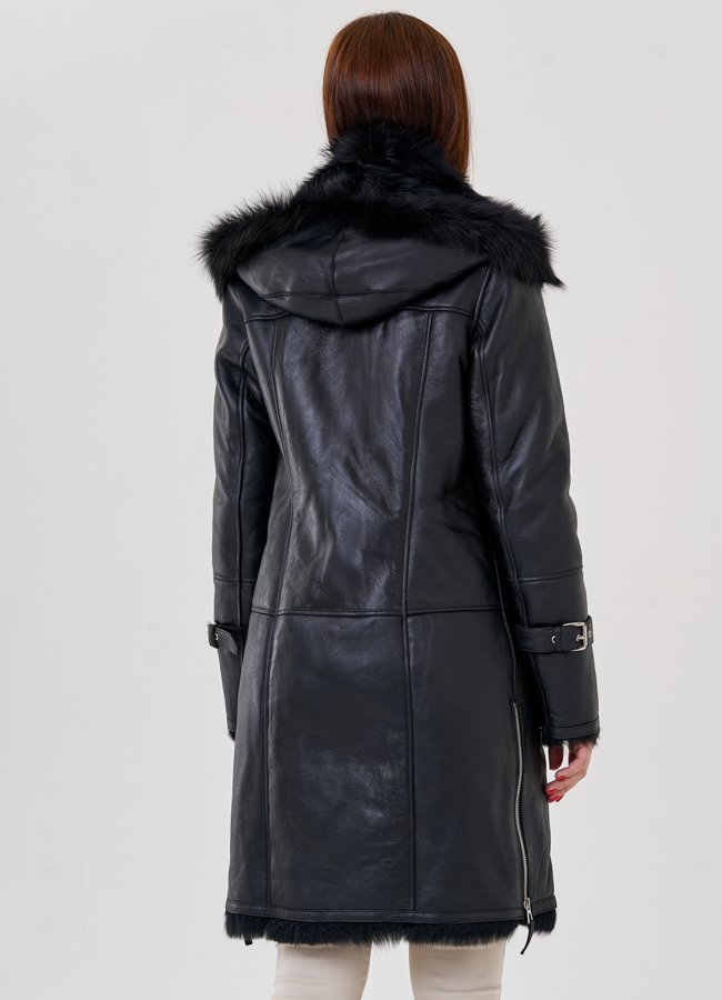 Натуральная дубленка на тоскане модель № 21845 в кредит