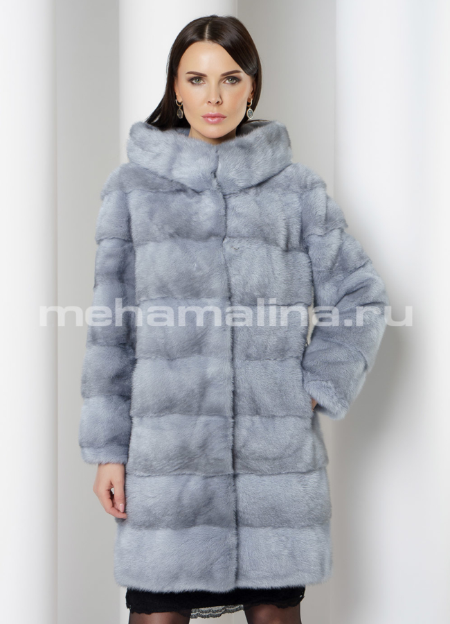 Норковая шуба поперечная, трансформер  модель № S-759 универмаг малина
