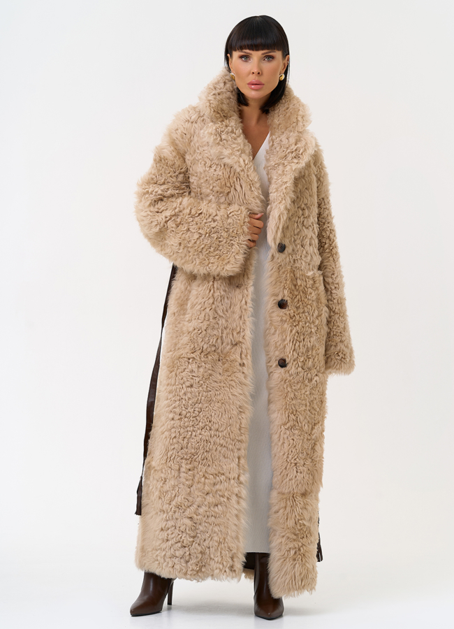 Женская двухсторонняя дубленка с декоративным поясом модель № 31620 универмаг малина Женская двухсторонняя дубленка с декоративным поясом модель № 31620 универмаг малина