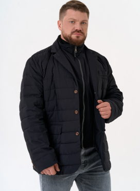 Мужской пуховик со съемной манишкой