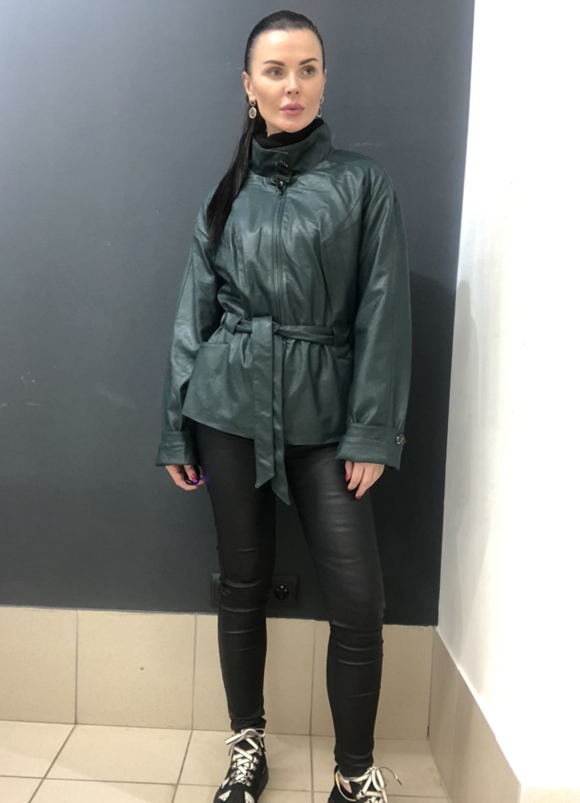 фото Куртка из эко кожи, приталенная модель № 739