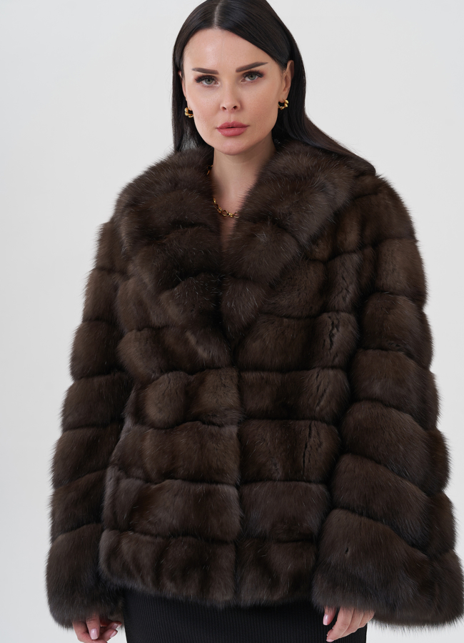 Шуба из соболя  модель № 24636 универмаг малина