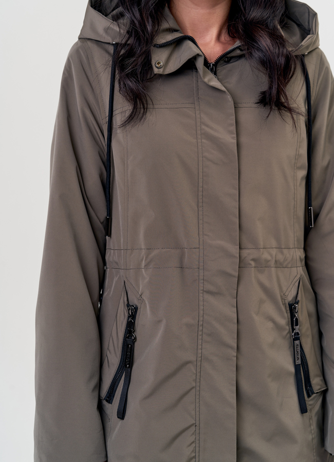 Плащ женский бежевого цвета модель № 6115 универмаг малина