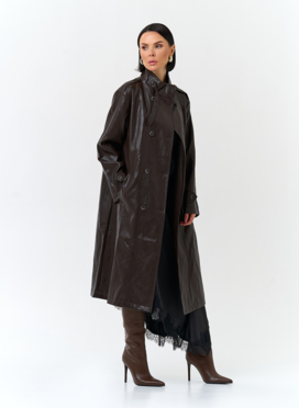 Женский плащ из эко кожи