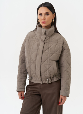 Короткая куртка с воротником стойкой