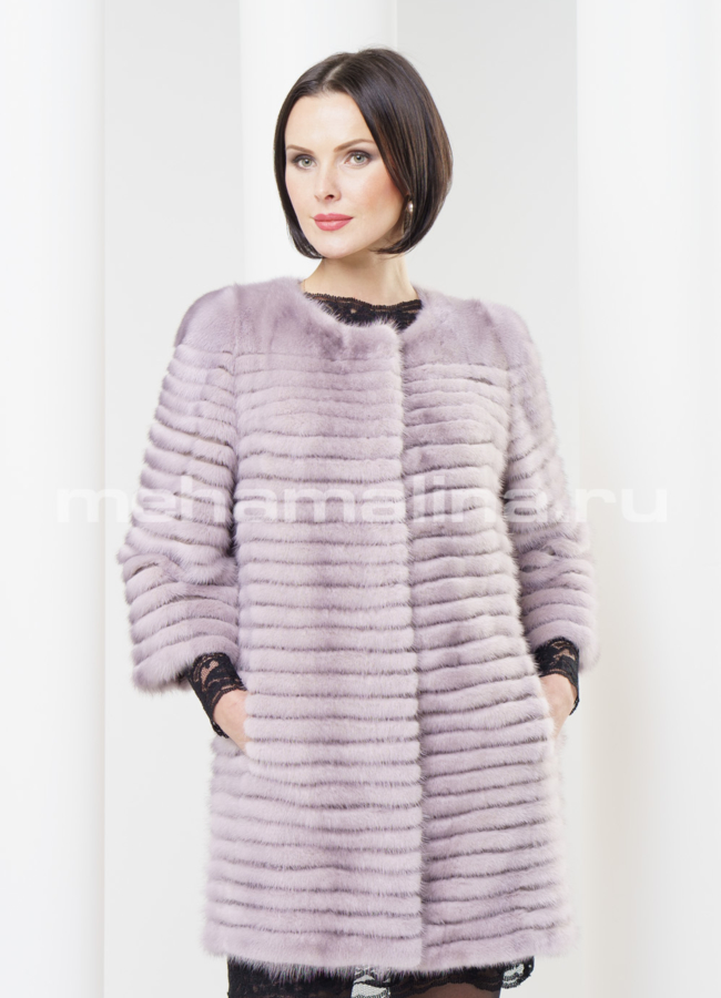 Шуба норка, поперечка модель № S-325 в кредит