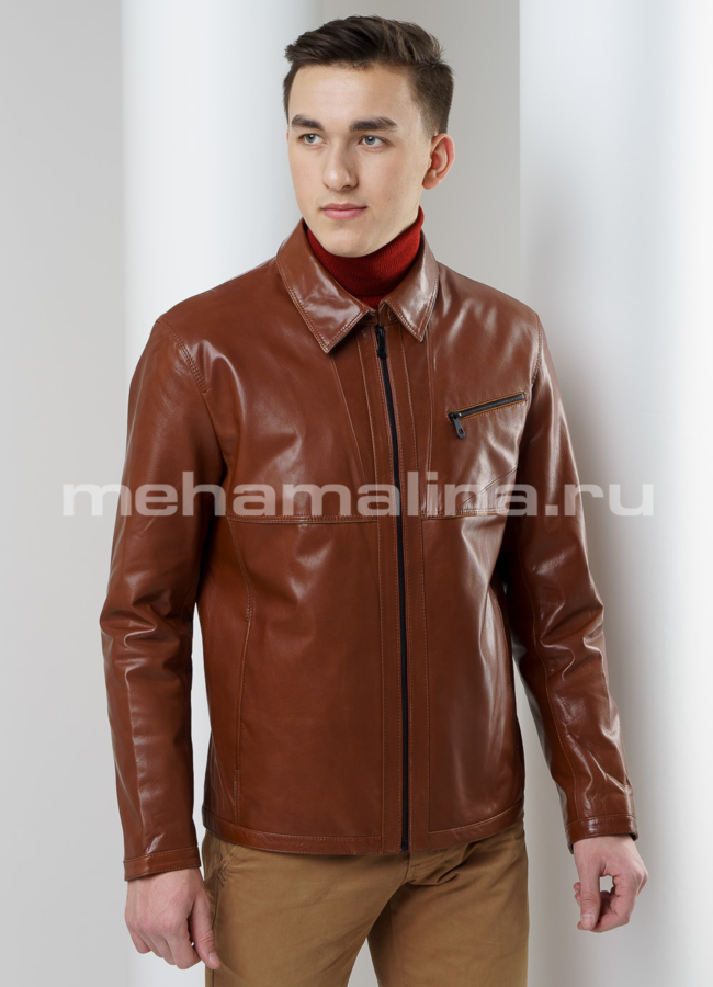 Куртка кожаная модель № KP-170 универмаг малина