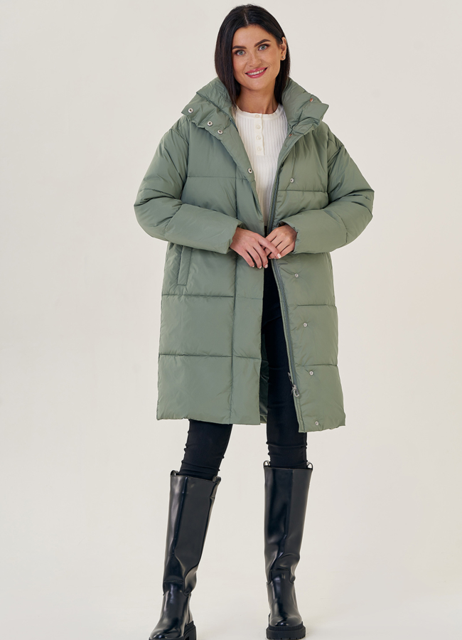 Пуховик женский со стойкой модель № 23204 универмаг малина