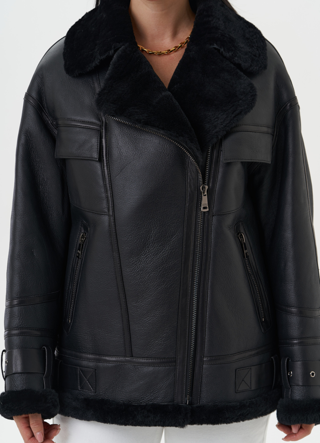 Женская натуральная дубленка модель № 28427 в рассрочку