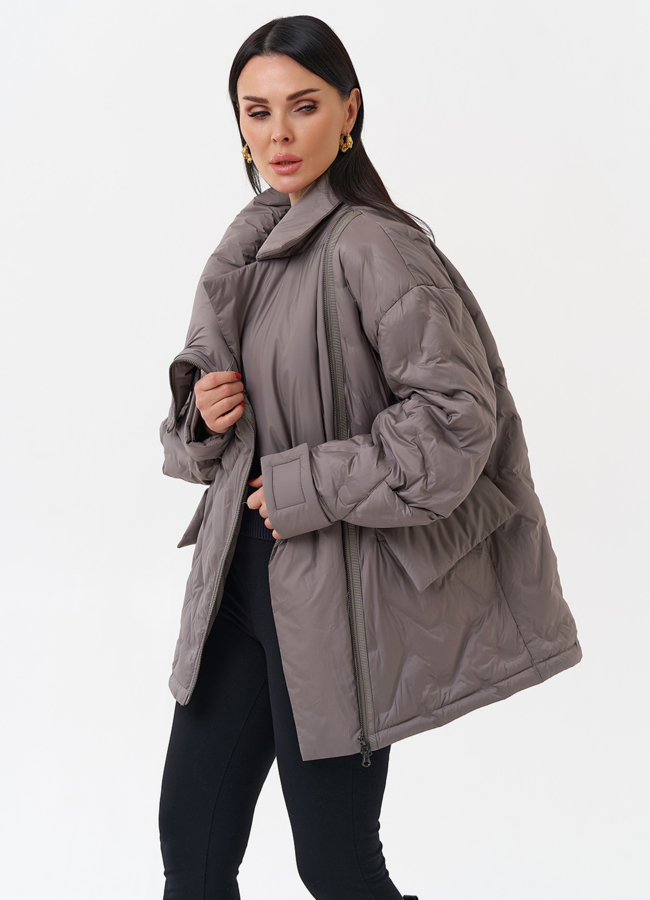 Женская куртка с объемным воротником модель № 29902 универмаг малина