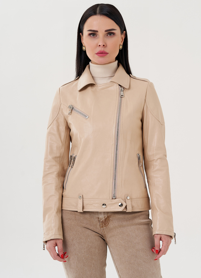 Светлая куртка из натуральной кожи модель № 20867 универмаг малина Светлая куртка из натуральной кожи модель № 20867 универмаг малина